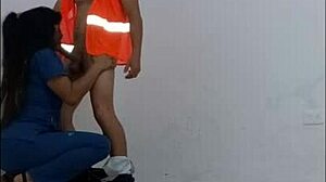 Nurse Seduces Cleaning Guy! Fuck Her Hard!