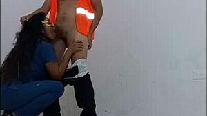 Nurse Seduces Cleaning Guy! Fuck Her Hard!