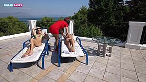 Oiled Lesbian Chicks Rubbing Hard