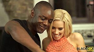 Blonde Feels Desire Seeing Black Bf's Rod During Selfie