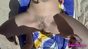 Get naughty on the sand, rip clothes, lick pussy, doggystyle pov