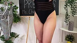 Curvy mature babe in lingerie teases solo!