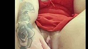 i spread my legs in the bathroom and touch myself gently.