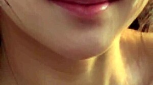 Mature Model Strolls on Beach