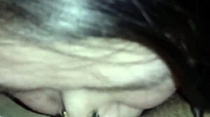 deepthroat blowjob on big cock in public car