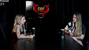 Naty Varga and Baby Fire in Sheer Red Outfits During Outdoor Fun