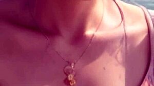 Mature Model Strolls on Beach