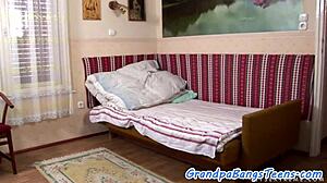 Doggystyled European Teen 18+ Nailed by Senior Guy.