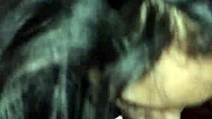 She showed me what that british slut's mouth can do with my cock in an interracial blowjob