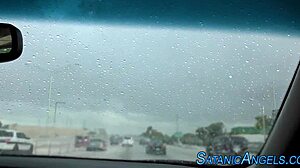 bigtits cougar bounces wild on massive rod in outdoor action