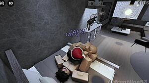 Horny sluts with big tits crave monster cocks in threesome.