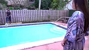 Sarah Arabic's Big Tits Licked by August Skye