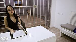 Distracted police arrests horny Cindy Luna for threesome fun.