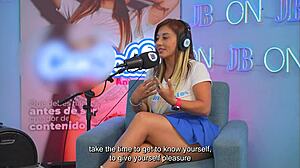Ecuadorian Paola Rivera pleasures herself weekly for fans on Juan Bustos podcast