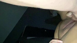 Lee squirts powerfully from her pussy onto the dildo toy.