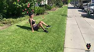 Fit Ava Lee fucks monster cock!