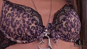 Hot Russian Nataly Gold flaunts meaty pussy doggy style.