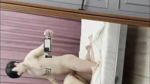 Blonde cougar enjoys wild sex with a young stud