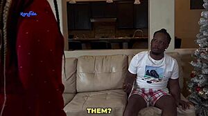 Fucking my stepsister in doggystyle with monster cock on Christmas to avoid loneliness!