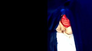 Neighbor plays with pussy almost caught