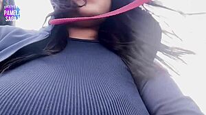 young guy intensely fucks big ass babe on beach