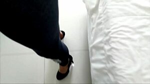 Latina Brunette Friend T R V Catches Me in Bathroom with Toy