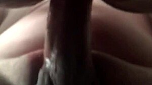 Can you handle this close-up creampie with a bent-over milf?