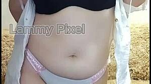 Man, watch horny Lammy Pixel strip and flaunt that gorgeous ass!