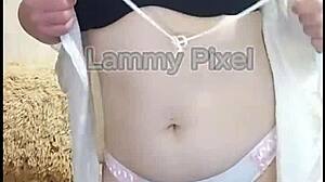 Man, watch horny Lammy Pixel strip and flaunt that gorgeous ass!