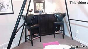 maxine spreads her bubble ass to dildo fuck herself in webcam show