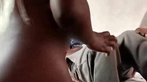 ebony wife rides black monster cock