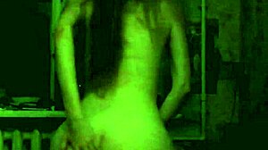 Skinny young girlfriend with tiny tits begs for sex. Friend watches the intense encounter.