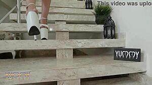 Can Pregnant Elisa Santos Handle 4 Big Cocks in Intense Double Penetration?