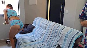 Housewife chased by stepdad for taboo fun