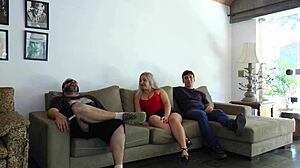 Unfaithful Wife Fucking With Friend Next To Her Cuckold