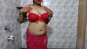 Indian Hot Bhabhi Enjoys Steamy Bathroom Sex