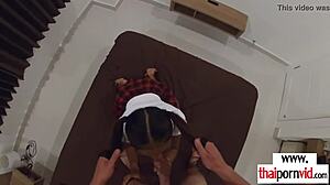 Amateur Thai Teen Cherry Uniform Fucked Big White Dick