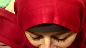 First Facial for Arab Housewife Mia in Niqab Blowjob