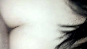 Young teen sits on dick and rides hard