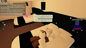 Roblox porn blacked with hardcore blowjob leading to creampie and anal orgasm!