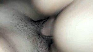 Young teen sits on dick and rides hard