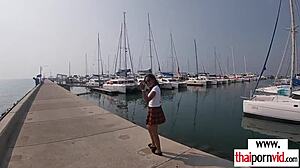 Amateur Thai Teen Cherry Uniform Fucked Big White Dick