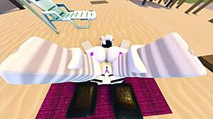 proto snow's big tits and ass covered in cum