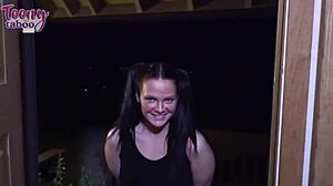 Damn! Kinky Daisy Garcia Fucks Brogan for Cheerleader Squad!