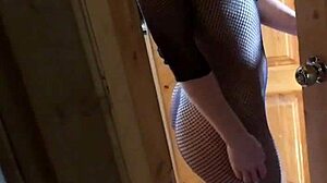 Slut Sucks Neighbor's Cock on Stairs