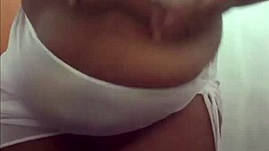 Chubby girl with big ass strips and shows off