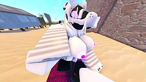 proto snow's big tits and ass covered in cum