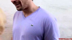 Blonde babe Ash Hollywood rims monster cock before facial in California fantasy!