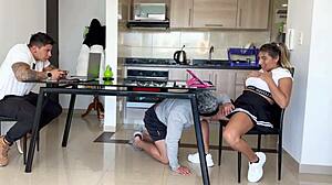 Cuckold gamer watches roommate fuck girlfriend