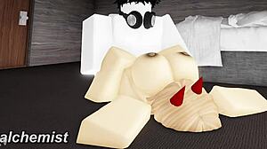 roblox action with a random chick getting wild